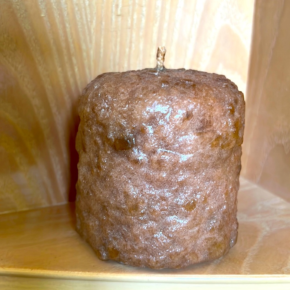 Rustic Brown Textured Candle